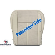 2009-2012 Lincoln MKS Replacement Perforated Leather Seat Cover: Passenger Side Bottom, Light Camel Tan