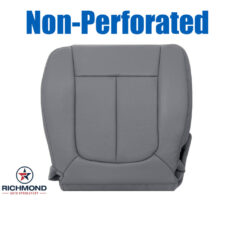 2011-2014 Ford F-150 Lariat Replacement Leather Seat Cover: Driver Side Bottom, Gray Non-Perforated