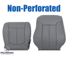2011-2014 Ford F-150 Lariat Replacement Leather Seat Covers: Driver Side Complete, Gray Non-Perforated