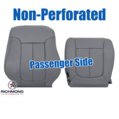2011-2014 Ford F-150 Lariat Replacement Leather Seat Covers: Passenger Side Complete , Gray Non-Perforated