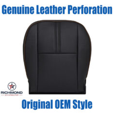 2010-2012 Lincoln MKZ Replacement Leather Seat Cover: Driver Side Bottom, Black Perforated
