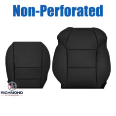 2010-2013 Acura MDX Replacement Leather Seat Covers: Driver Side Complete, Black Non-Perforated