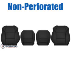 2010-2013 Acura MDX Replacement Leather Seat Covers: Driver & Passenger Complete, Black Non-Perforated