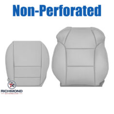 2010-2013 Acura MDX Replacement Leather Seat Covers: Driver Side Complete, Gray Non-Perforated