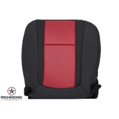 2010-2014 Ford F-150 RAPTOR SVT Replacement Perforated Leather Seat Cover: Driver Side Bottom, 2-Tone Black & Molten Orange