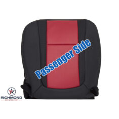 2010-2014 Ford F-150 RAPTOR SVT Replacement Perforated Leather Seat Cover: Passenger Side Bottom, 2-Tone Black & Molten Orange