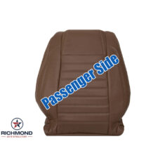 2010-2014 Ford Mustang V6 V8 Replacement Leather Seat Cover: Passenger Side Lean Back, Umber Brown Perforated