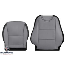 2010-2015 Chevy Camaro Z28 SS LT Replacement Leather Seat Covers: Driver Side Complete, 2-Tone Gray & Black