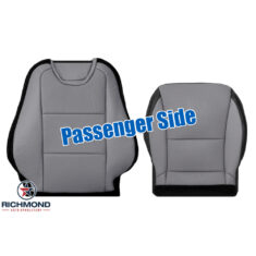 2010-2015 Chevy Camaro Z28 SS LT Replacement Leather Seat Covers: Passenger Side Complete, 2-Tone Gray & Black