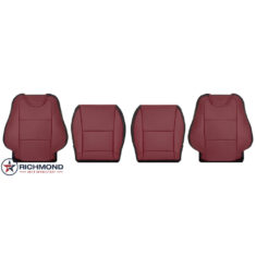 2010-2015 Chevy Camaro Z28 SS LT Replacement Leather Seat Covers: Driver & Passenger Complete, 2-Tone Red & Black
