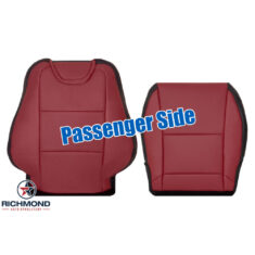 2010-2015 Chevy Camaro Z28 SS LT Replacement Leather Seat Covers: Passenger Side Complete, 2-Tone Red & Black