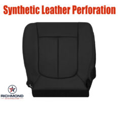 2012 Ford F-150 Harley-Davidson Replacement Leather Seat Cover: Driver Side Bottom, Black with Synthetic Leather Perforation