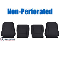 2014-2019 Toyota Highlander XLE Replacement Leather Seat Covers: Driver & Passenger Complete, Black Non-Perforated
