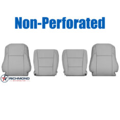 2014-2019 Toyota Highlander XLE Replacement Leather Seat Covers: Driver & Passenger Complete, Gray Non-Perforated
