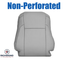 2014-2019 Toyota Highlander XLE Replacement Leather Seat Cover: Driver Side Lean Back, Gray Non-Perforated
