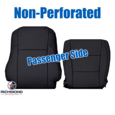 2014-2019 Toyota Highlander XLE Replacement Leather Seat Covers: Passenger Side Complete, Black Non-Perforated