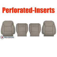 2015-2020 Chevy Tahoe & Suburban LTZ Premier Replacement Leather Seat Covers: Driver & Passenger Complete, Tan Perforated