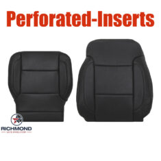 2015-2020 GMC Yukon & Yukon XL 1500 SLT Replacement Leather Seat Covers: Driver Side Complete, Black Perforated