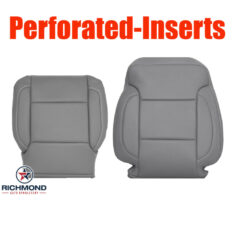 2015-2020 GMC Yukon & Yukon XL 1500 SLT Replacement Leather Seat Covers: Driver Side Complete, Gray Perforated