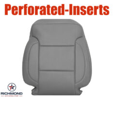 2015-2020 GMC Yukon & Yukon XL 1500 SLT Replacement Leather Seat Cover: Driver Side Lean Back, Gray Perforated