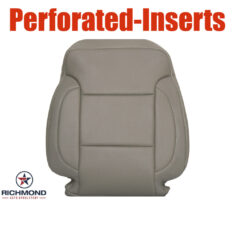 2015-2020 Chevy Tahoe & Suburban LTZ Premier Replacement Leather Seat Cover: Driver Side Lean Back, Tan Perforated