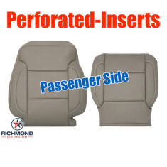 2015-2020 Chevy Tahoe & Suburban LTZ Premier Replacement Leather Seat Covers: Passenger Side Complete, Tan Perforated