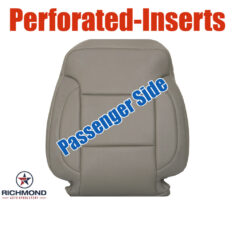 2015-2020 Chevy Tahoe & Suburban LTZ Premier Replacement Leather Seat Cover: Passenger Side Lean Back, Tan Perforated