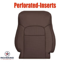 2016-2021 Toyota Land Cruiser Replacement Leather Seat Cover: Driver Side Lean Back, Brown Perforated