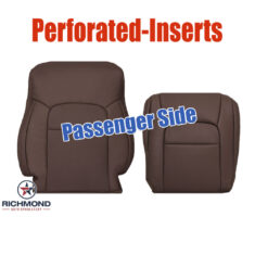 2016-2021 Toyota Land Cruiser Replacement Leather Seat Covers: Passenger Side Complete, Brown Perforated