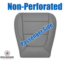 2019-2021 GMC Sierra 1500 SLT Replacement Leather Seat Cover: Passenger Side Bottom, Gray Non-Perforated