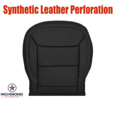 2020-2024 Ford Explorer Limited Replacement Leather Seat Cover: Driver Side Bottom, Black with Synthetic Leather Perforation