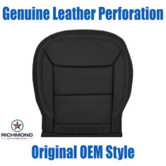 2020-2024 Ford Explorer Limited Replacement Leather Seat Cover: Driver Side Bottom, Black with Genuine Leather Perforation