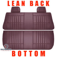 1992-1997 Ford F-250 XL Single-Cab: Complete Replacement Vinyl Bottom & Lean Back Bench Seat Covers, Ruby Red/Burgundy
