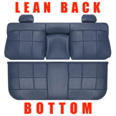 1992-1996 Ford F-150 XLT: Complete Replacement Vinyl Bottom & Lean Back Bench Seat Covers, Blue