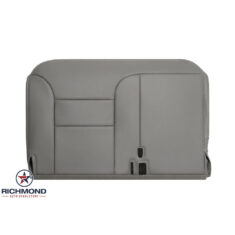 1995-1999 GMC Sierra SLT SLE Z71 Replacement Leather Seat Cover: Driver Side Bottom, Gray (60/40 Seat Setup)