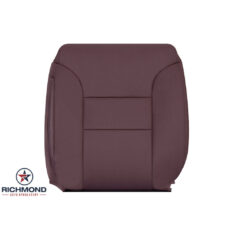 1995-1999 GMC Sierra SLT SLE Z71 Replacement Leather Seat Cover: Driver Side Lean Back, Ruby Red/Burgundy