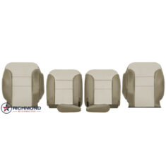 1999-2000 Chevy Tahoe Z71 Limited Replacement Leather Seat Covers: Driver & Passenger Complete, 2-Tone Tan