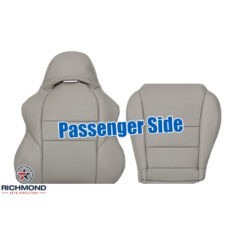 2005-2006 Acura RSX Type-S Replacement Leather Seat Covers: Passenger Side Complete, Titanium Light Gray
