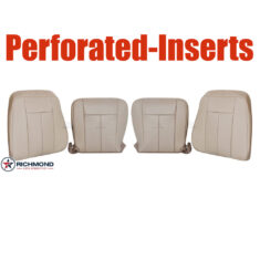 2007-2014 Ford Expedition Eddie Bauer Replacement Leather Seat Covers: Driver & Passenger Complete, Tan Perforated