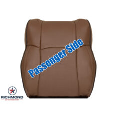 2010-2018 Dodge Ram 3500 LongHorn Laramie Replacement Leather Seat Cover: Passenger Side Lean Back, Russet Brown Perforated