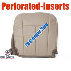 2007-2014 Ford Expedition Eddie Bauer Replacement Leather Seat Cover: Passenger Side Bottom, Tan Perforated