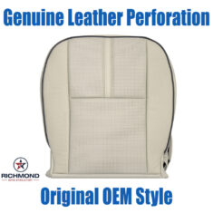 2010-2012 Lincoln MKZ Replacement Leather Seat Cover: Driver Side Bottom, Light Tan Perforated