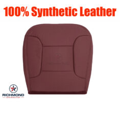 1992-1996 Ford Bronco XLT Replacement Synthetic Leather Seat Cover: Driver Side Bottom, Red