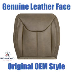 2013-2018 Jeep Wrangler Rubicon Sahara Replacement Leather Seat Cover: Driver Side Bottom, Dark Saddle