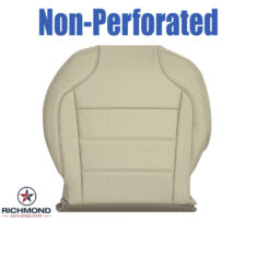 2013-2019 Ford Taurus Replacement Leather Seat Cover: Driver Side Bottom, Tan Non-Perforated