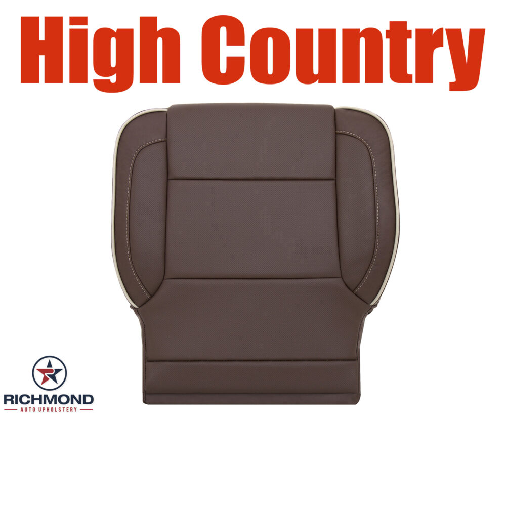 2014-2019 Chevy Silverado 1500 2500HD 3500HD High Country Replacement  Leather Seat Cover: Driver Side Bottom, Brown - Richmond Auto Upholstery