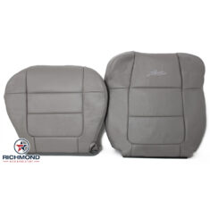 2001-2002 Ford F-150 Lariat SuperCrew Replacement Leather Seat Cover: Driver Side Complete, Gray