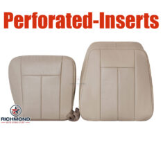 2007-2014 Ford Expedition Eddie Bauer Replacement Leather Seat Covers: Driver Side Complete, Tan Perforated