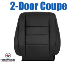 2008-2012 Honda Accord 2-Door Replacement Leather Seat Cover: Driver Side Lean Back, Black