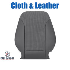 2013-2015 Chevy Malibu Replacement Cloth/Leather Seat Cover: Driver Side Lean Back, Dark Gray